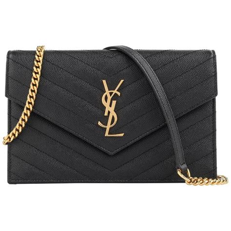 ysl black.purse|ysl black purse with chain.